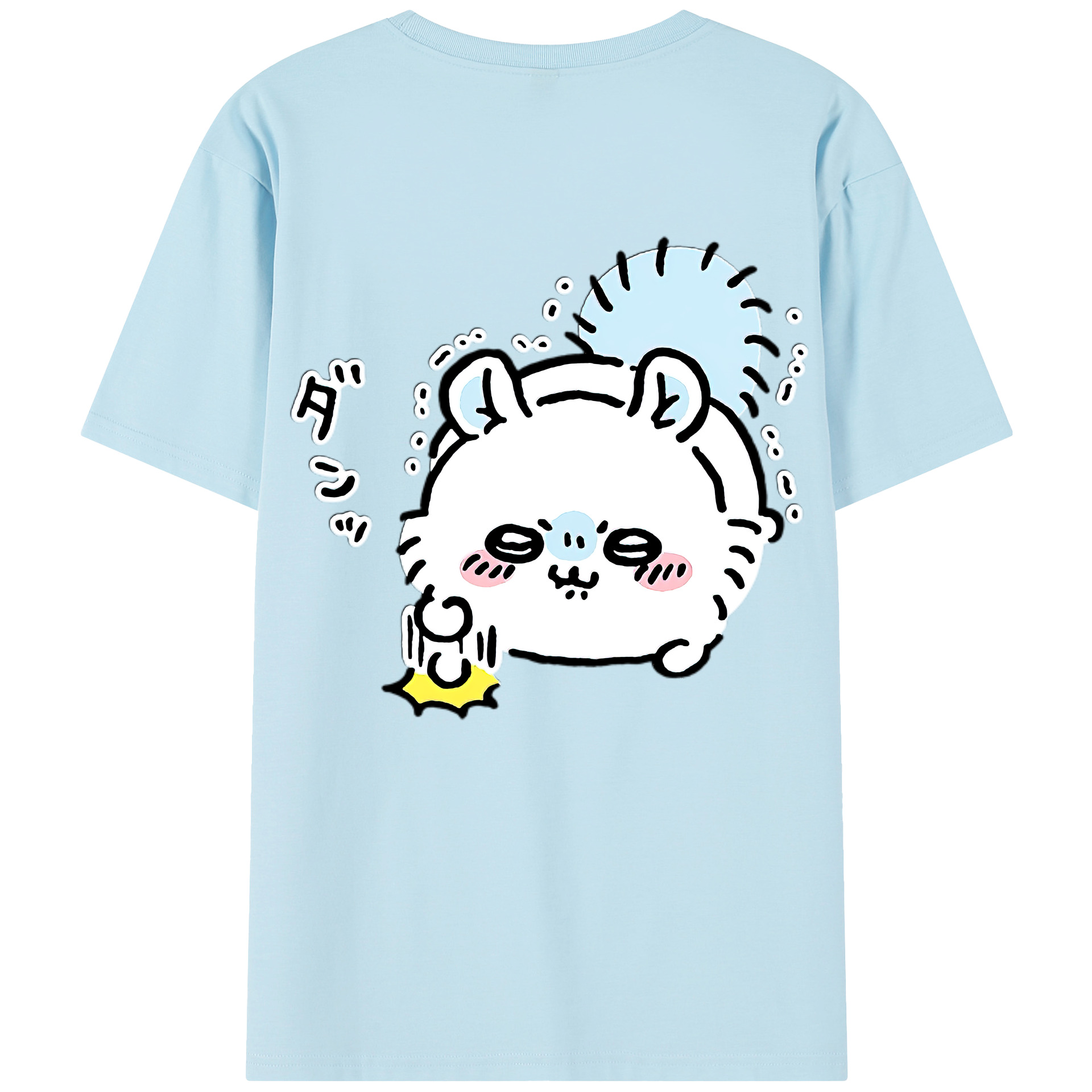 （画像用） ちいかわ モモンガ Chii-kawa Momonga 綿100％半袖Tシャツ（背面プリント）